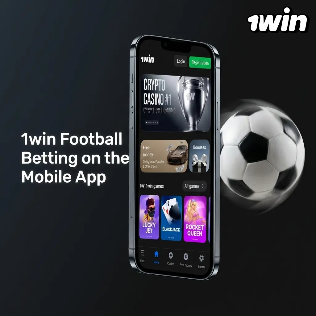 1win mobile app displaying football betting markets with live odds for Canadian bettors on Android and iOS devices