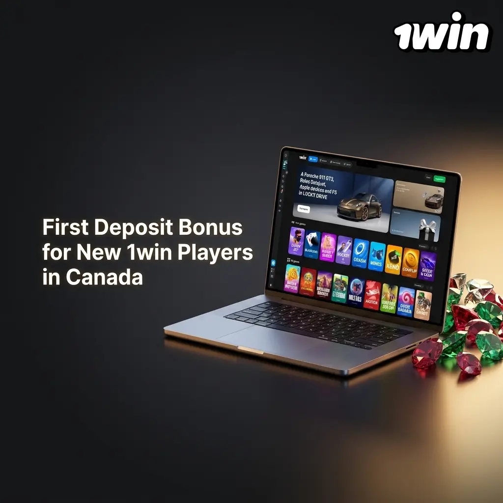1win Canada first deposit bonus offering 500% match up to C$750 for new players on casino games