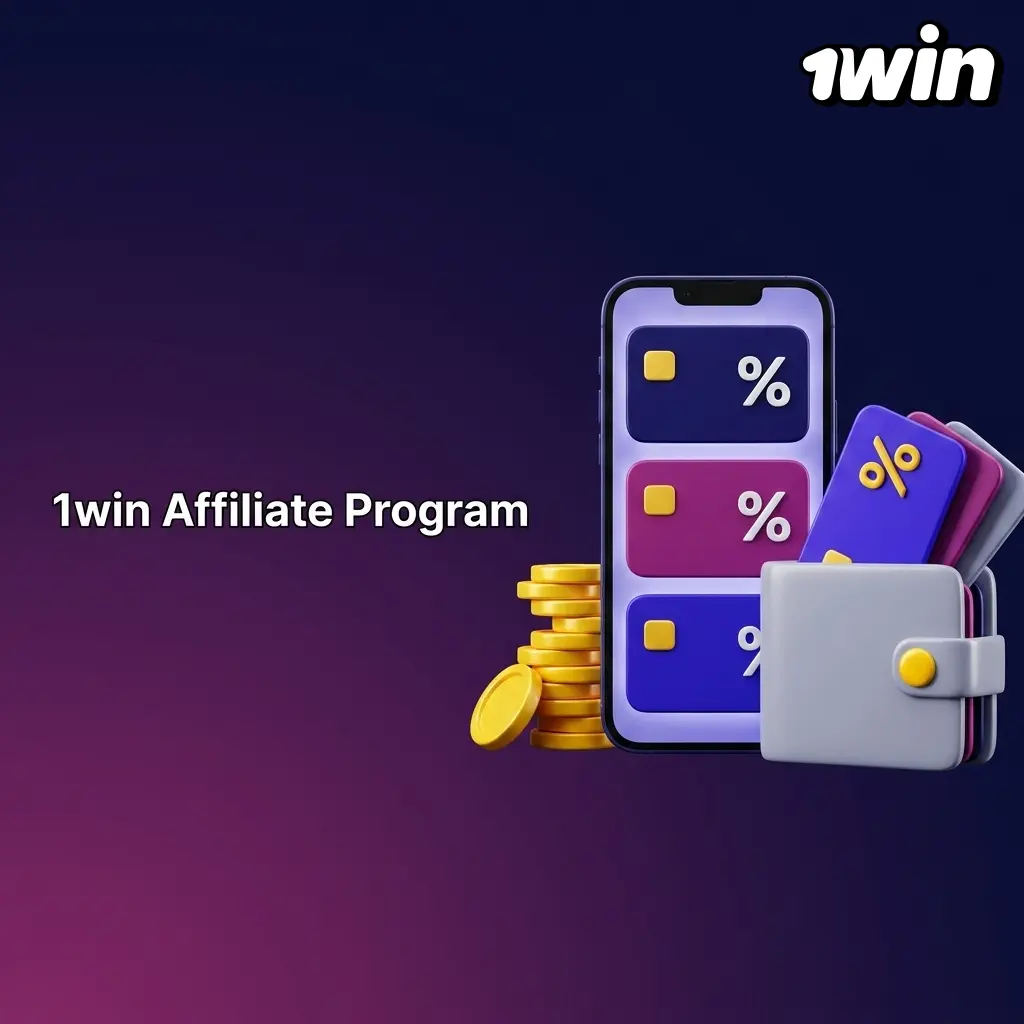 1win affiliate program dashboard showing revenue share tools, tracking features, and partnership benefits for content creators