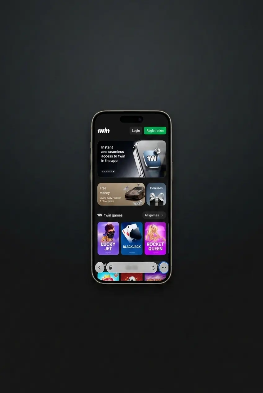 1win PWA for iOS running in Safari with Add to Home Screen setup steps for Canadian users