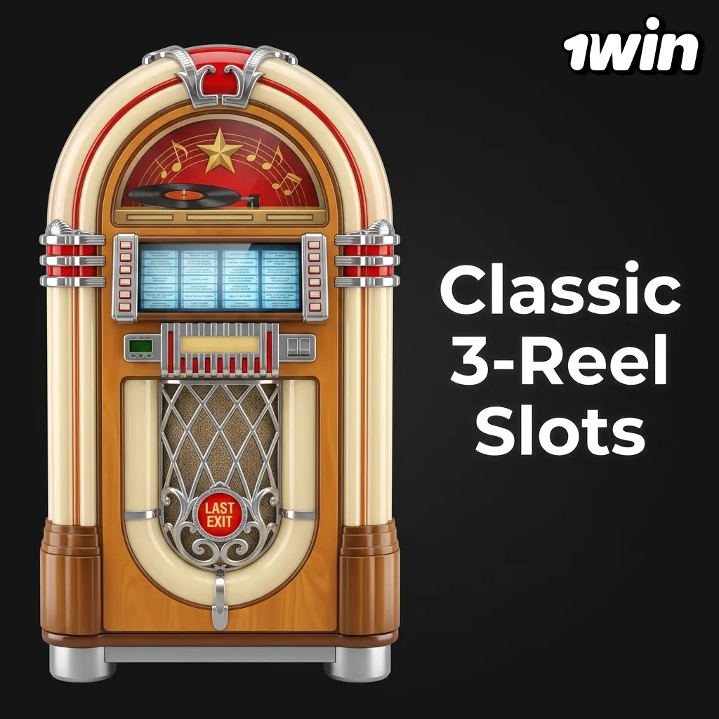 Classic 3-reel slot machine with bars, sevens, and bells symbols on a single payline, simple retro design