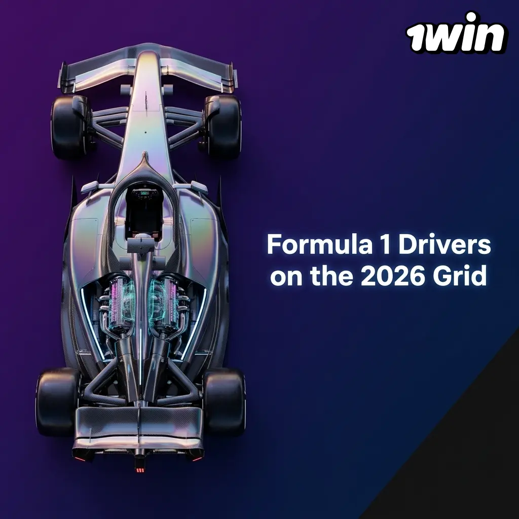 2026 Formula 1 grid showing all 10 teams, 20 drivers, and championship odds including Verstappen, Hamilton, and Norris