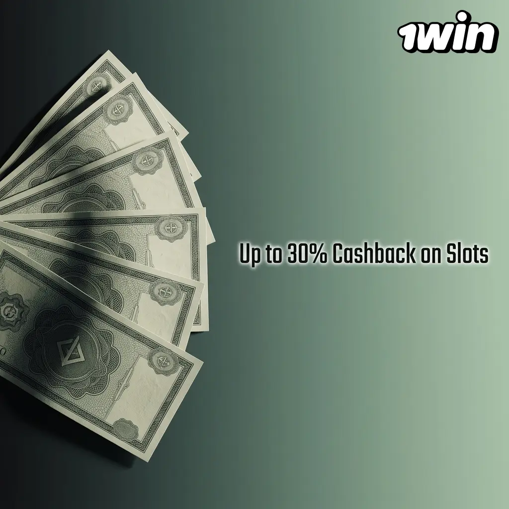 1win slots cashback promotion offering up to 30% weekly cashback tiered by wagering volume with no wagering restrictions