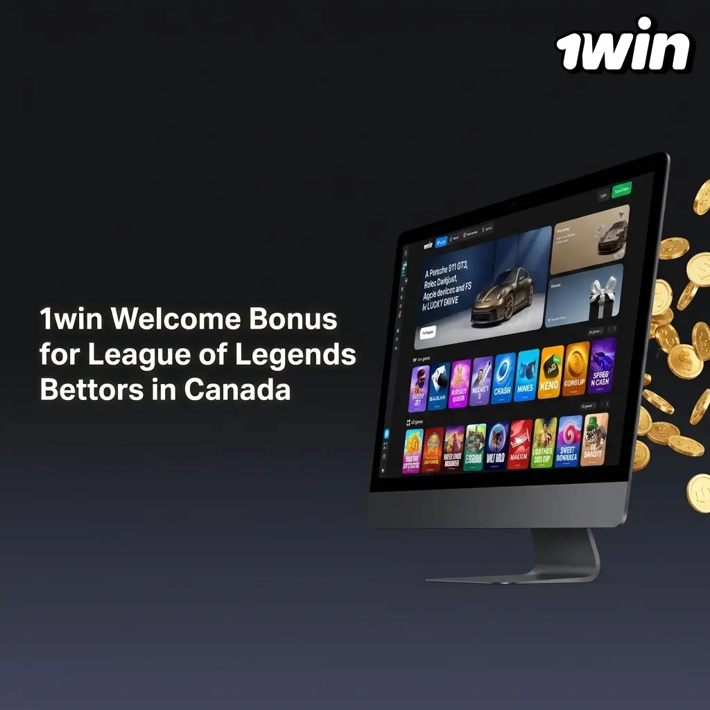 1win welcome bonus offering 500% up to C$750 for Canadian League of Legends esports bettors