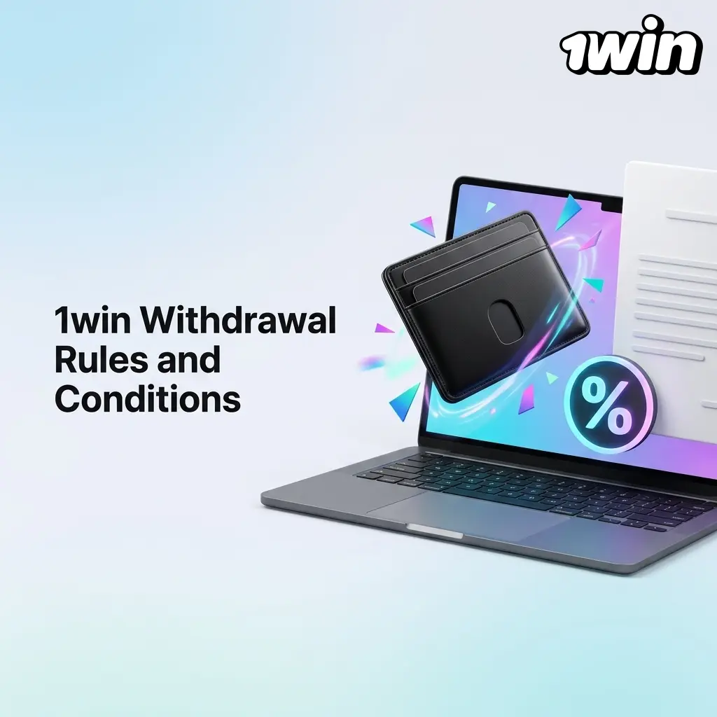 1win withdrawal rules showing KYC verification, bonus wagering, minimum C$10 limit, and AML payment conditions