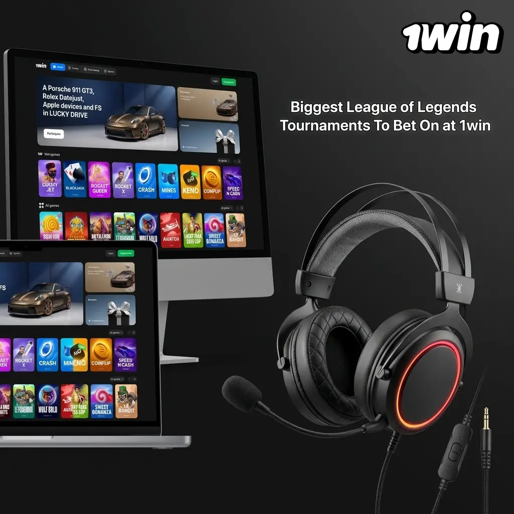 League of Legends major tournaments including Worlds, MSI, LCK, LPL, and LEC available for betting at 1win