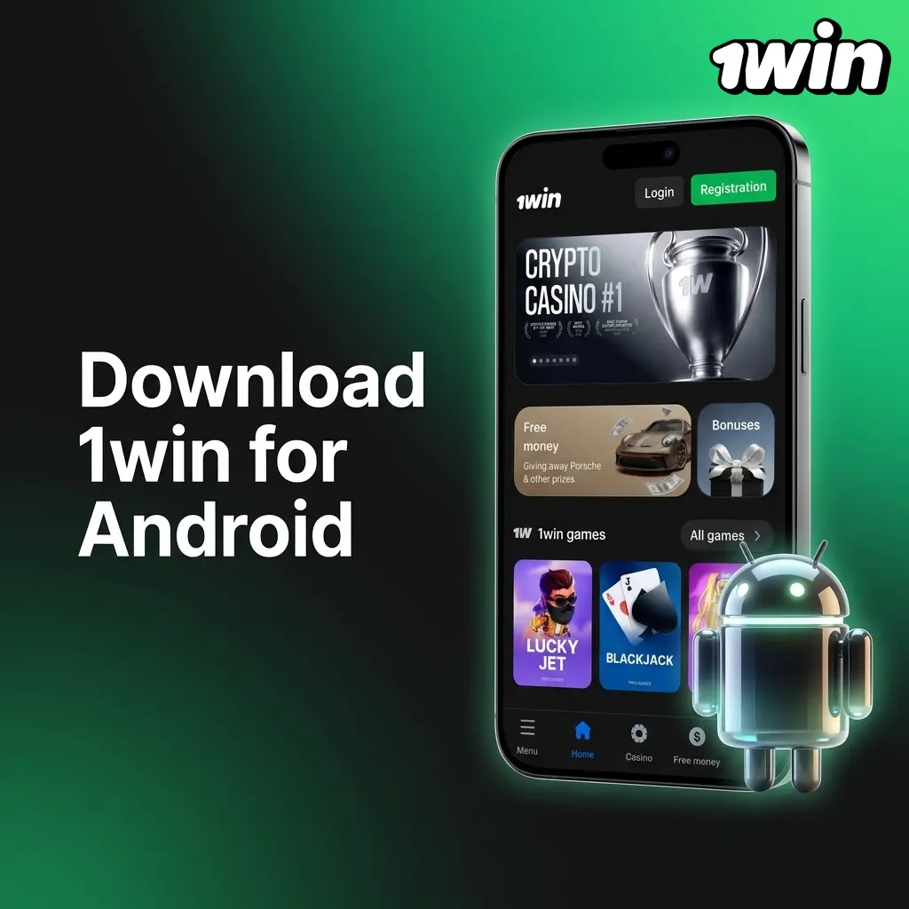 1win Android APK download and installation guide on a mobile device running Android 5.0 or later