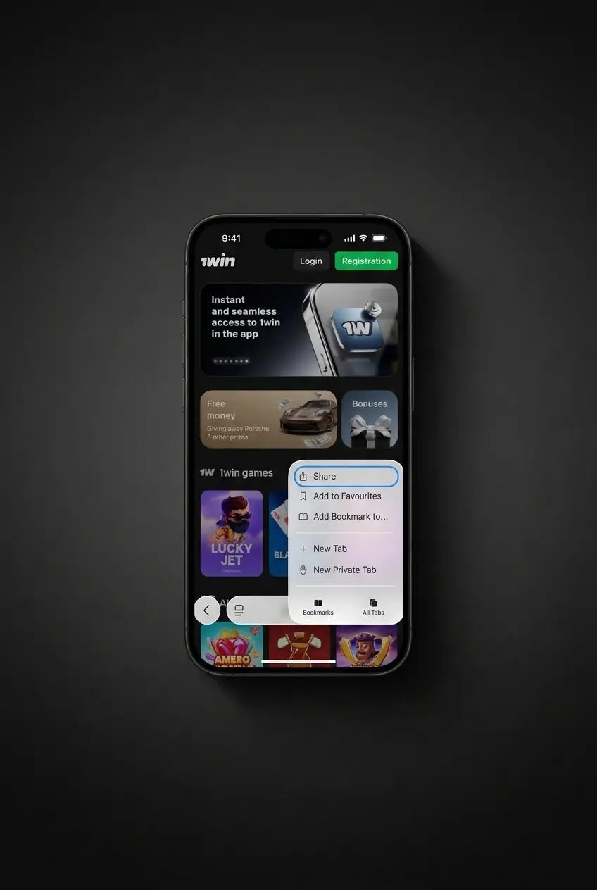Step-by-step guide to installing the 1win PWA app on iPhone and iPad via Safari browser