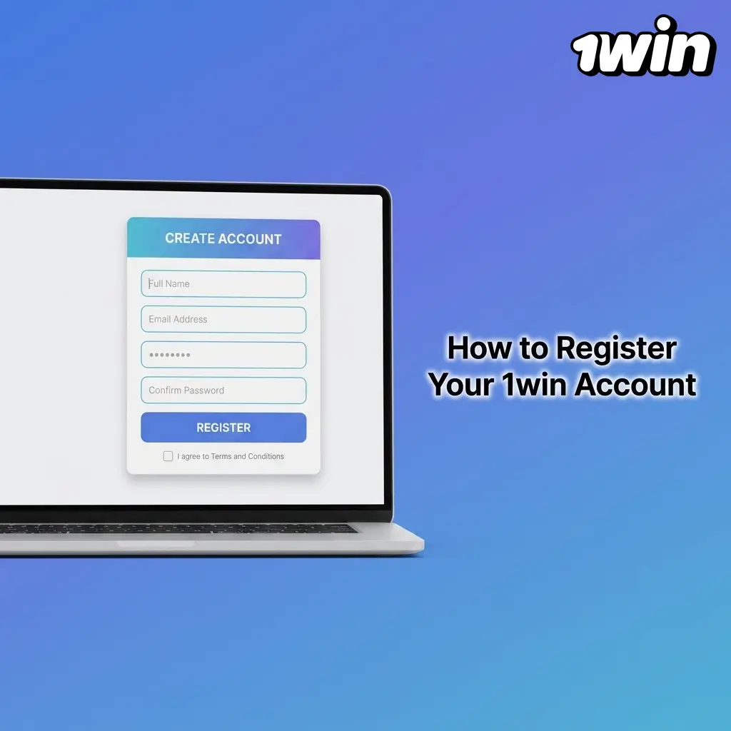 1win account registration form showing email sign-up fields, password entry, currency selection, and promo code option for Canadian users