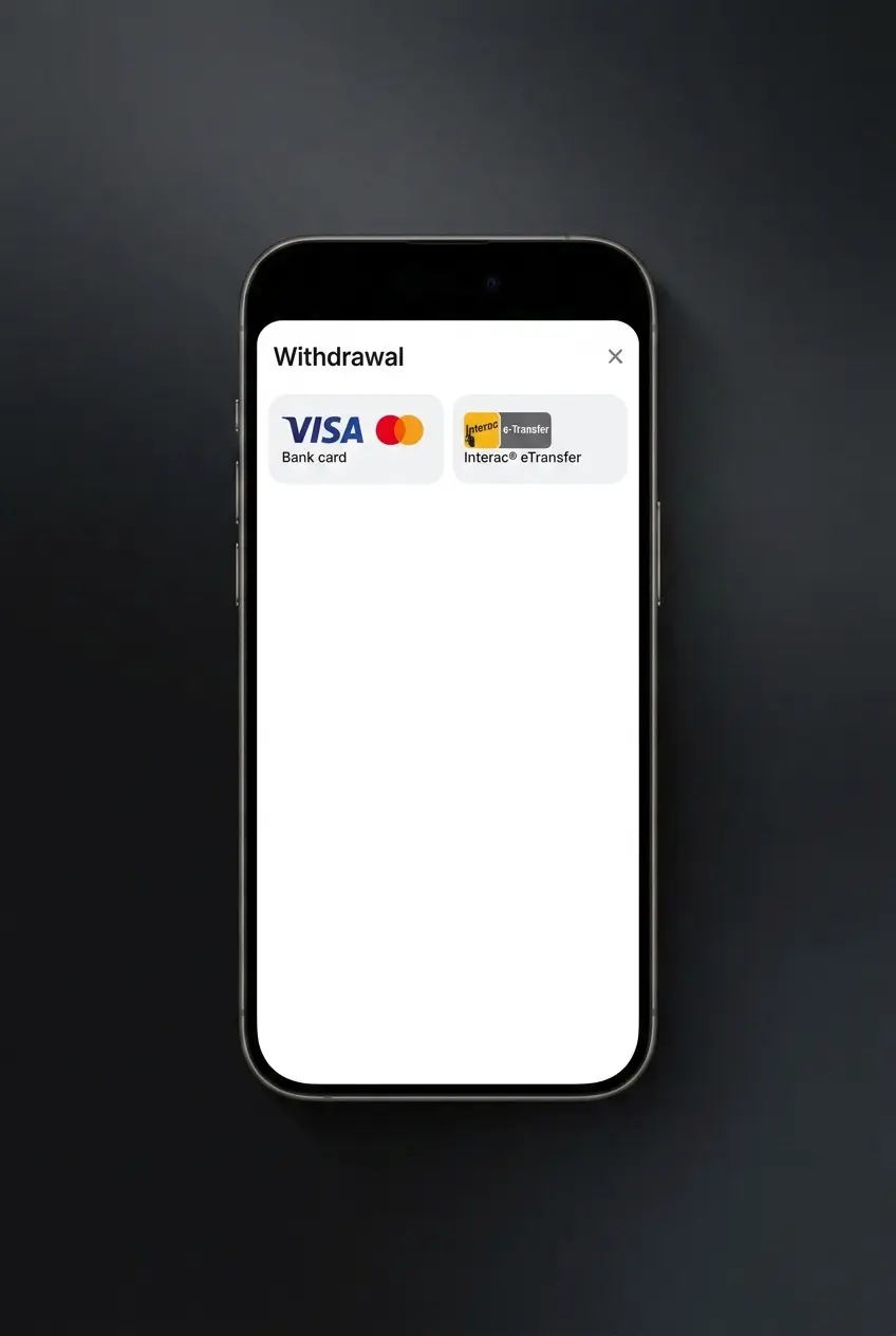 Step-by-step guide on how to withdraw money from 1win, showing cashier options for Canadian players