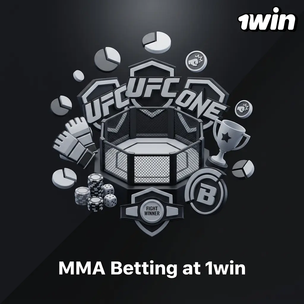 UFC and MMA betting markets on 1win platform covering fight winner, method of victory, and live in-play odds