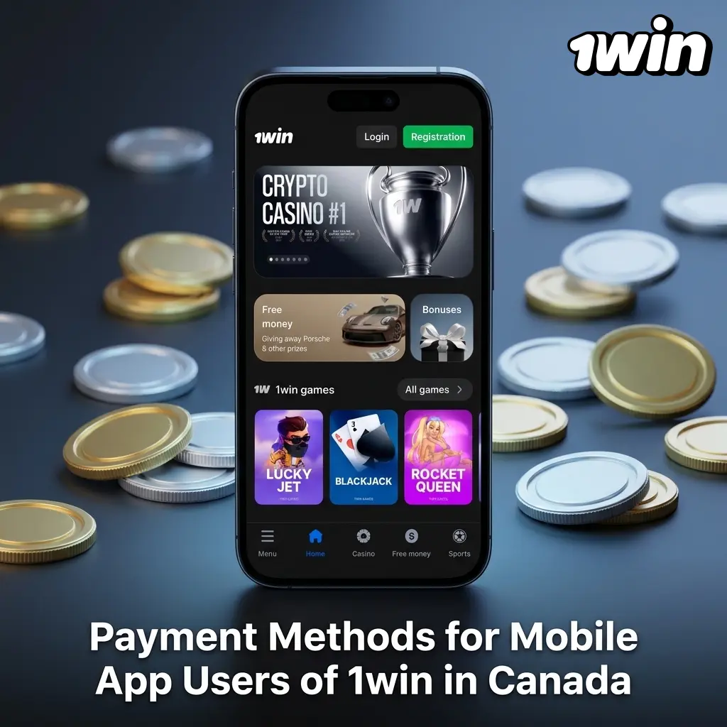 1win Canada mobile app payment methods including Visa, Interac, Bitcoin, Skrill, and Neteller for deposits and withdrawals