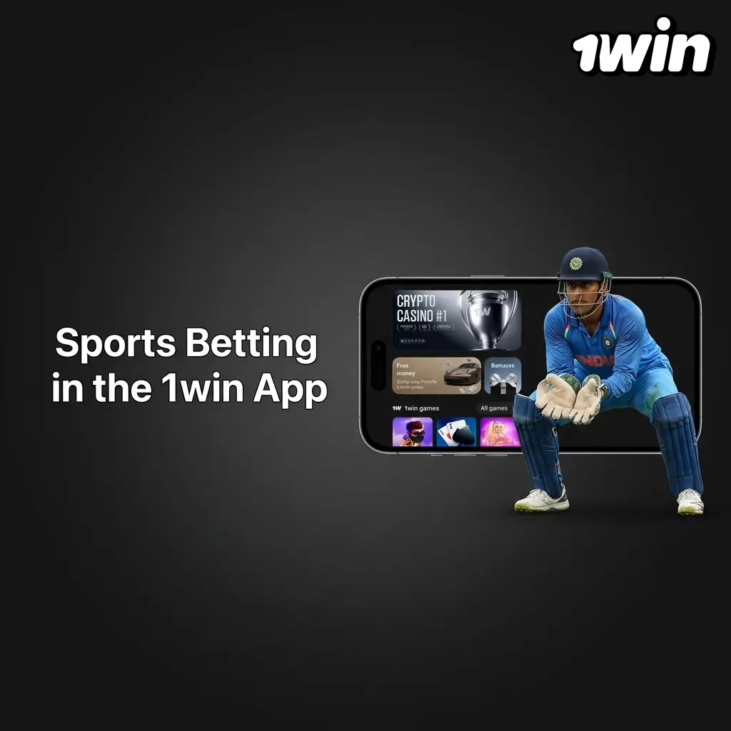 1win app sports betting interface showing NHL football NBA soccer and esports markets for Canadian users