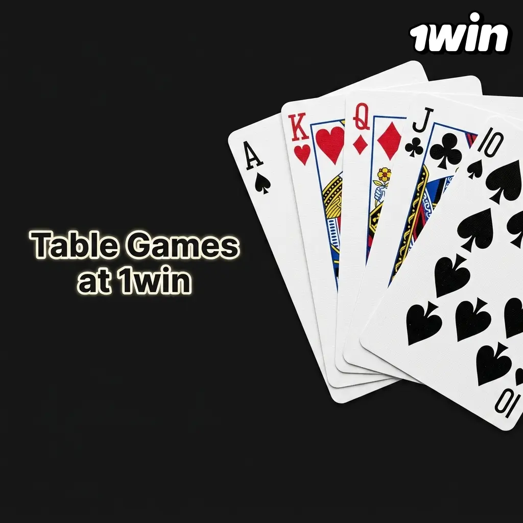 European and American roulette, blackjack, baccarat, and poker table games available at 1win casino
