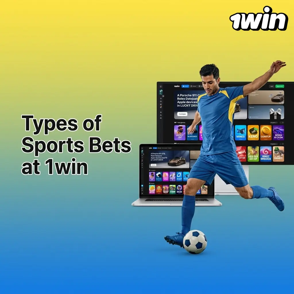 Sports bet types at 1win Canada including Singles, Parlays, Systems, and Double Chance options on the bet slip